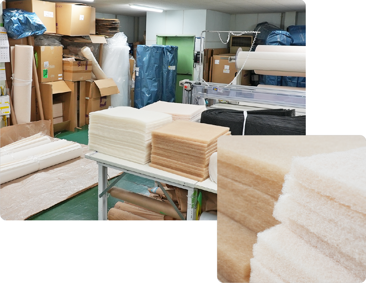 お客様のニーズに合わせた様々なプレフィルタのカットを行っています。